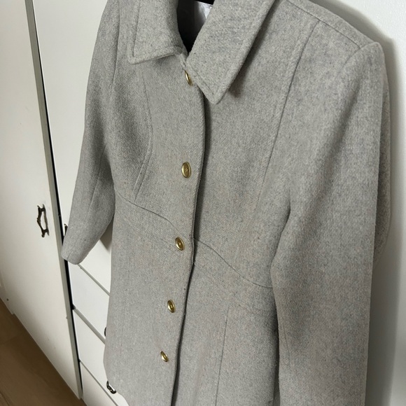 LIKE NEW J. Crew Wool-Blend lady day pea coat Heather grey - Picture 4 of 11